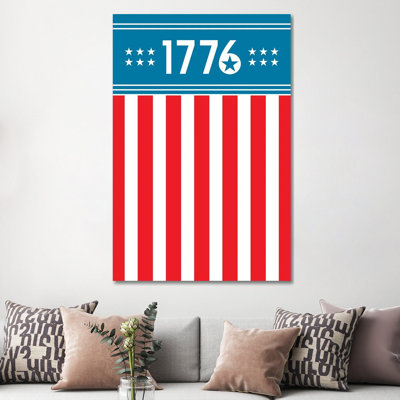 1776 - America - Reproduction d'art graphique sur toile tendue