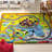 Weranna Animal Safari Vehicle Educational Learning Game Play Non Slip Kids Rug Carpet Classroom Mat-949440540