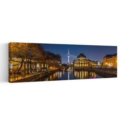 Night Lights Of Berlin Abstract Contemporary Architecture City Wall Art