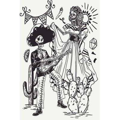 Day Of The Dead Parade IV by Melissa Wang - Wrapped Canvas Print