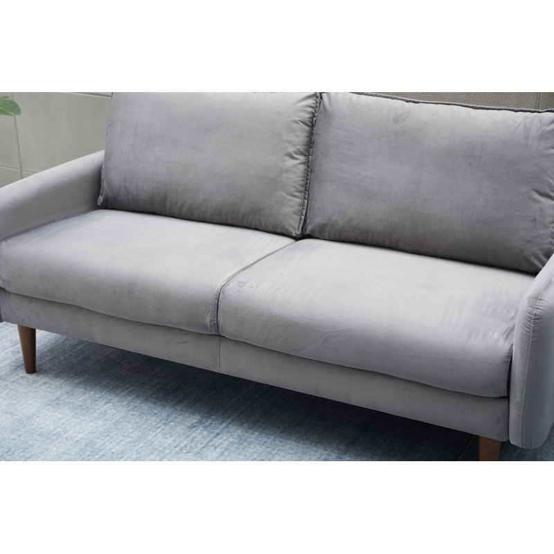 Estancia 72'' Velvet Sofa, Gray Velvet