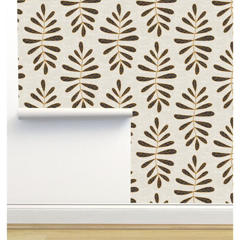 Rouleau de papier peint texturé L 12 pi x l 2 po Amy Mac Ready Designs, Beige / marine