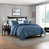 Ensemble de courtepointe en microfibre froissée ultra douce 3 pièces