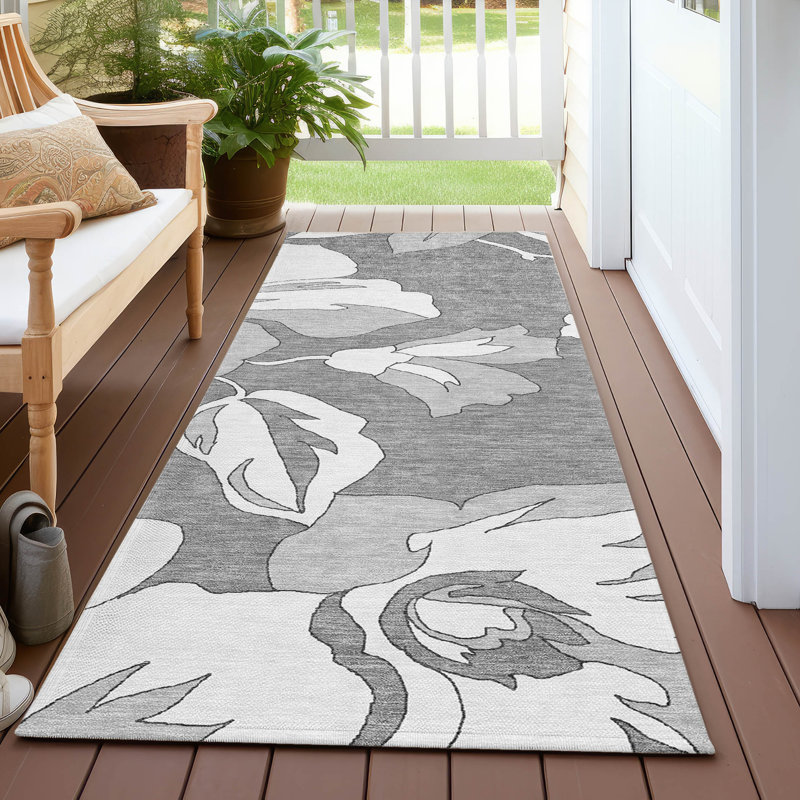  Malchow Machine Washable Indoor/Outdoor Rug, Runner 2'3" x 7'6"