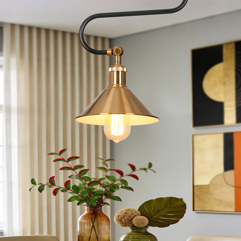1- Light Modern Single Cone Pendant Light 
