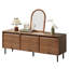 Meuble télé 59 po avec armoire de rangement et prise de courant Mid Century 59 po, convenant au salon et à la chambre à coucher-809292065-806632982