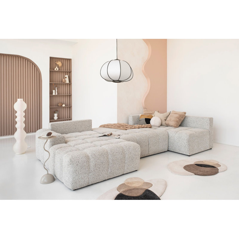 8 Seater Sofa Bed, Light gray, Right -sided