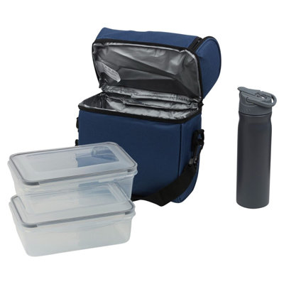 4Pcs Insulated Cooler Bag Food Box Drink Bottle Set