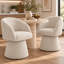 Fauteuil demi-tonneau pivotant en chenille de 24,4 po Kyo -90695418