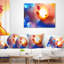 Belles fleurs floues au coucher du soleil - coussin à imprimé floral-30720306-30720310