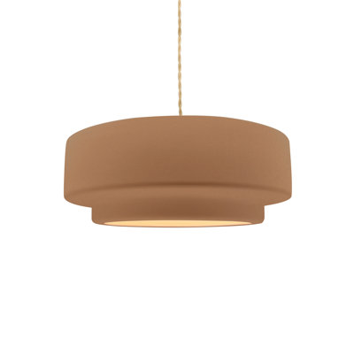 Luminaire suspendu tambour 1 lumière Gela