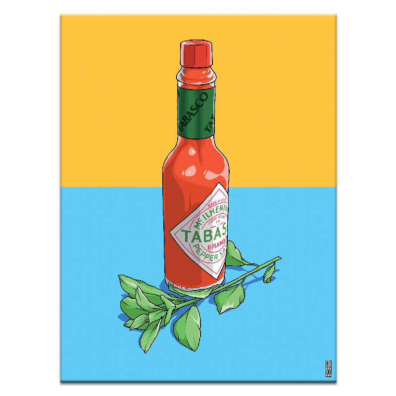 Pepper Sauce by Hugo Mathias - Print, 51"H x 41"W x 3.8"D, Wrapped Canvas