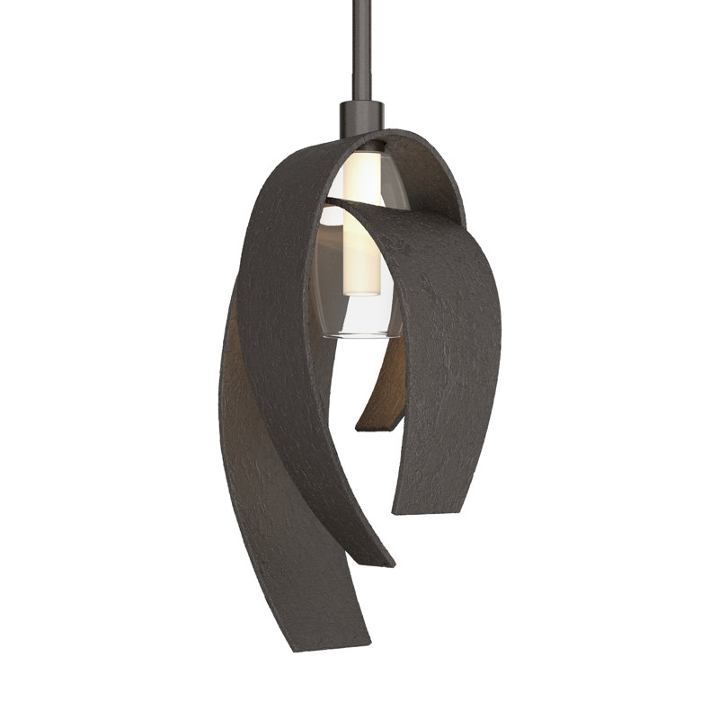 Corona 1 - Light Single Geometric Pendant, Long: 17" to 62", Large, Oil Rubbed Bronze