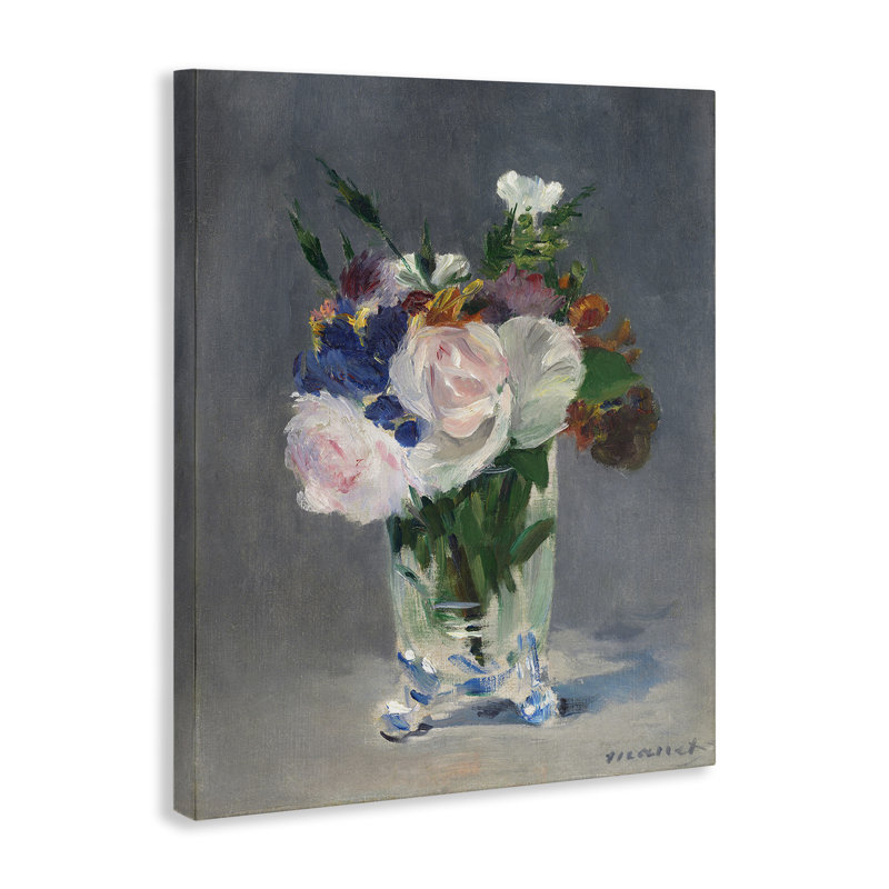 «Flowers in Glass Vase Still Life», art mural par Lux + Me Designs, H 20 po x l 16 po