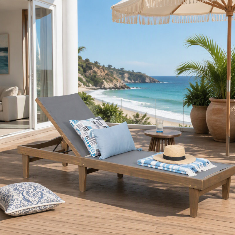 Chaise longue Summer Summer - gris foncé