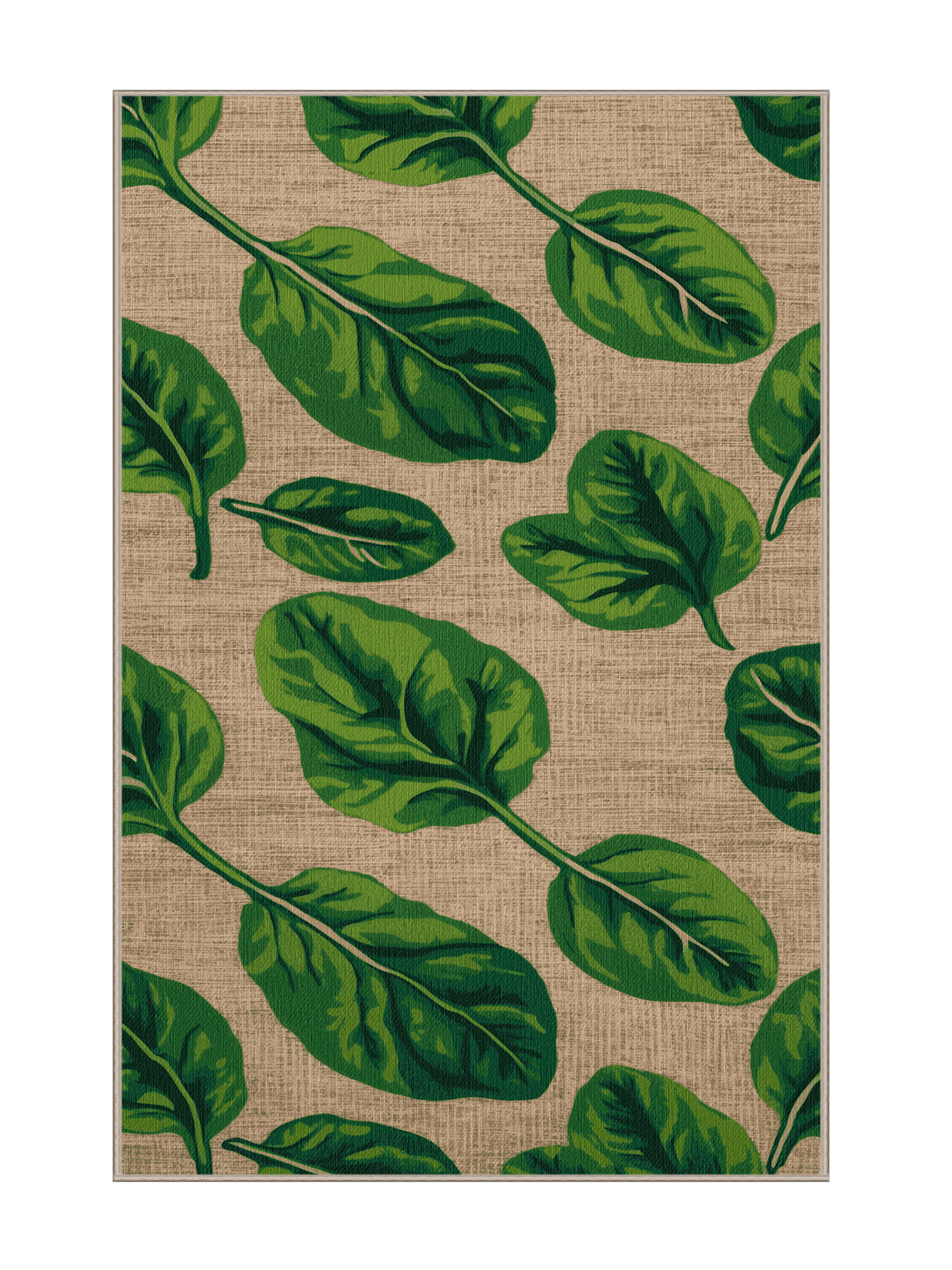 One Allium Way® Washable New Zealand Spinach Vegetables Area Rug | Wayfair
