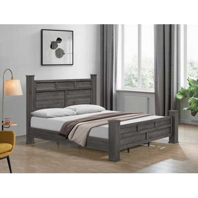 Structure de lit en bois massif Mordecai