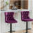 Purple Adjustable Height Swivel Metal Pedestal Bar Stools with Footrest-1222219680-1222219683