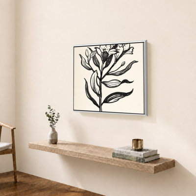 «Ink Flower I Cream» par Sara Zieve Miller - Impression sur toile