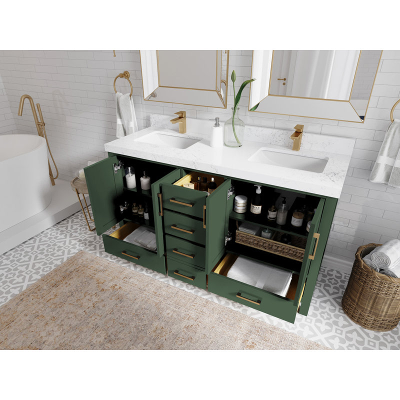 Ensemble de meuble-lavabo double 60 po Malibu