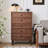 Brown Solid Wood Accent Cabinet