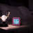 Digital Soft Cube Alarm Tabletop Clock in Pink