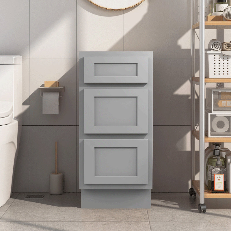 Hibbard Single Bathroom Vanity Base Only, 32.5" H x 15" W x 21" D, Sea Green