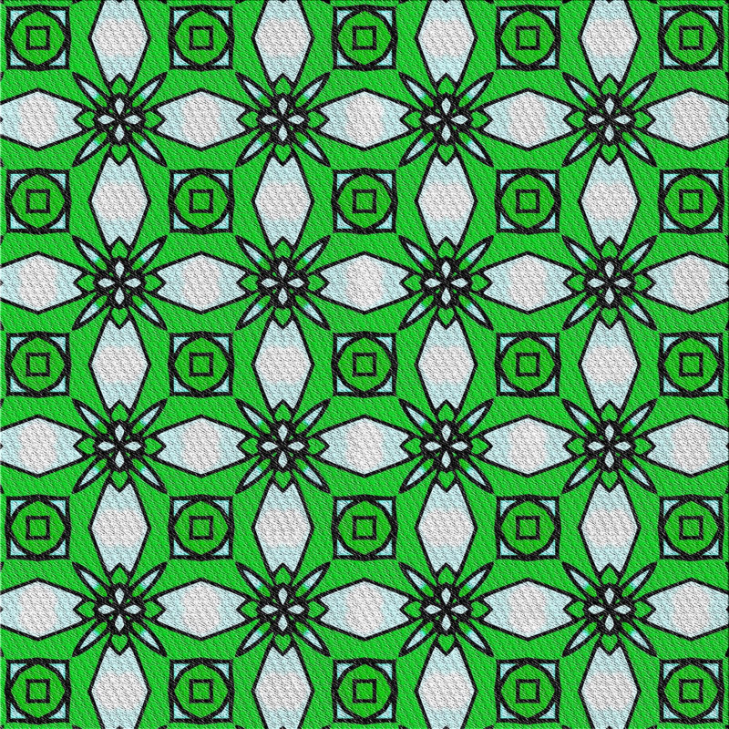 Tapis de zone verte à motif, Carré 3 pi