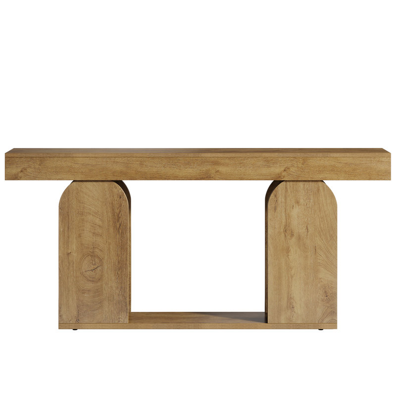 Console cylindrique à pieds en bois