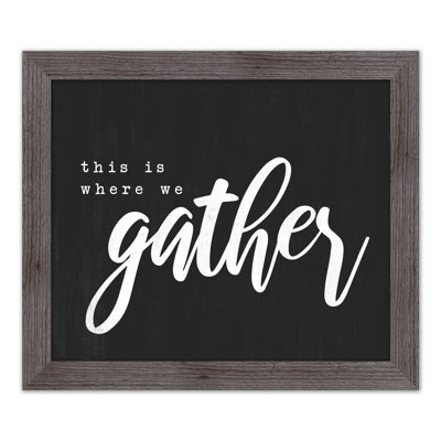 «Where We Gather», reproduction encadrée