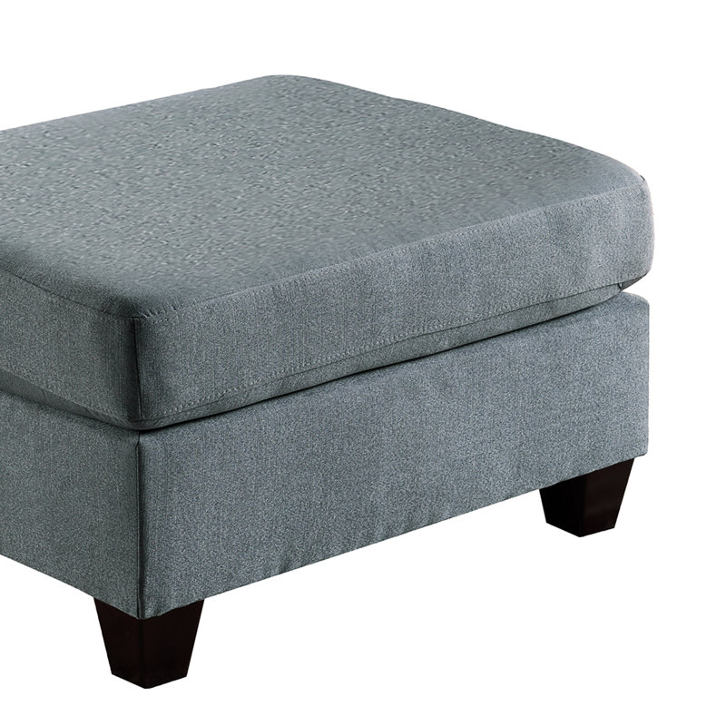 Grey Linen-Like Fabric Modular - 2Pc, Stylish Armchair And