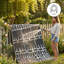 Tapis d'extérieur en paille de plastique imperméable pour terrasse Johppah noir et blanc-830568781