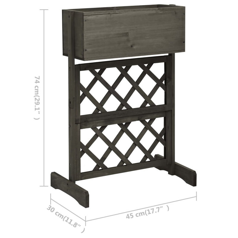 74cm H x 45cm W Wood Lattice Panel Trellis