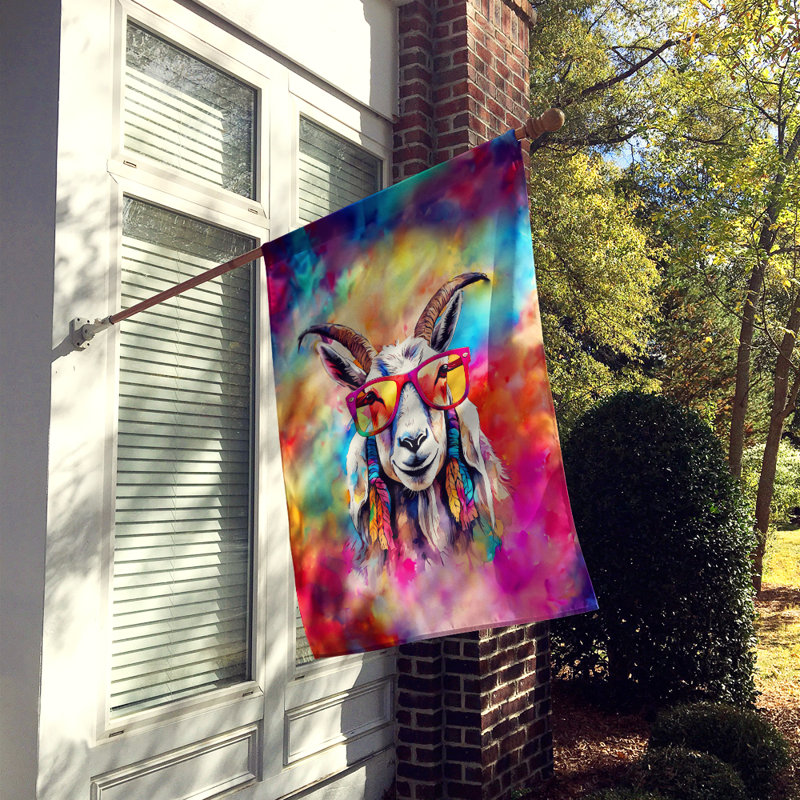 Drapeau de maison de chèvre hippie