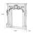 Brown Solid Wood Freestanding Fireplace