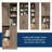 23.31'' Wide 6 - Shelf Storage Cabinet with Cable Management-1417651666