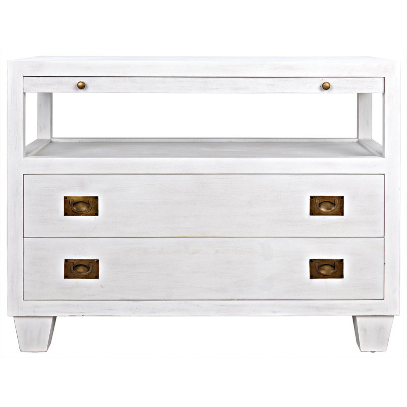 Table de bout avec rangement, Blanc délavé