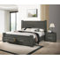Weathered Gray 2 Piece Bedroom Set With Storage Footboard