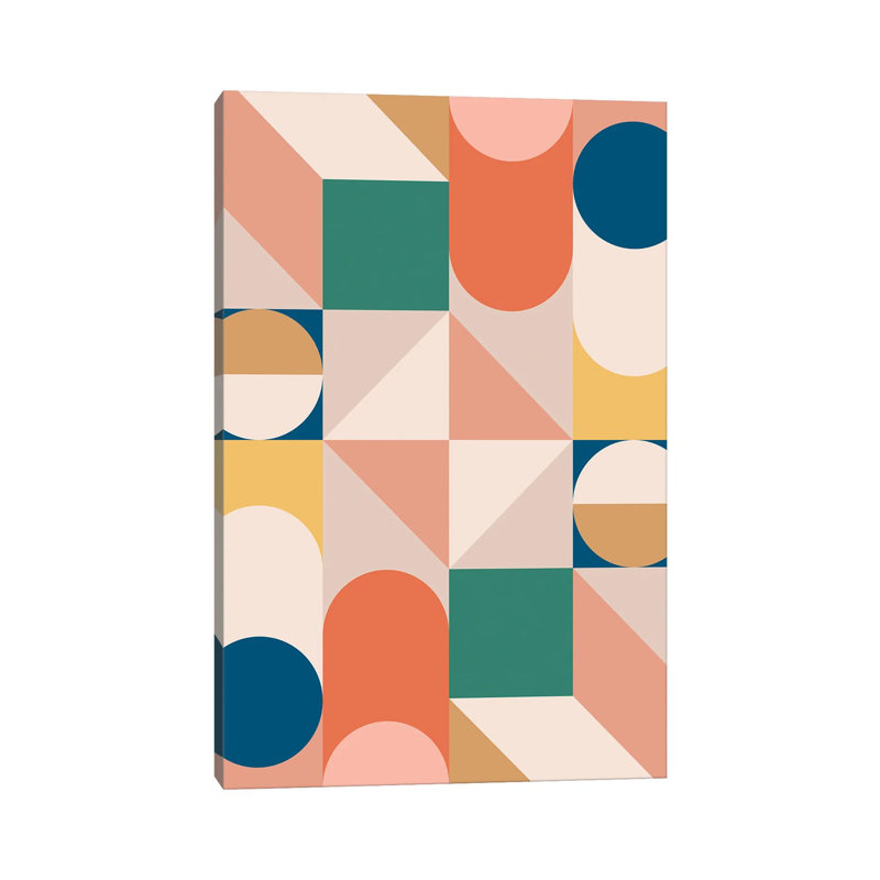 Modern Geometric LXXIIIA - Print on Canvas, Wrapped Canvas, 66.04 cm H x 45.72 cm W x 1.91 cm D