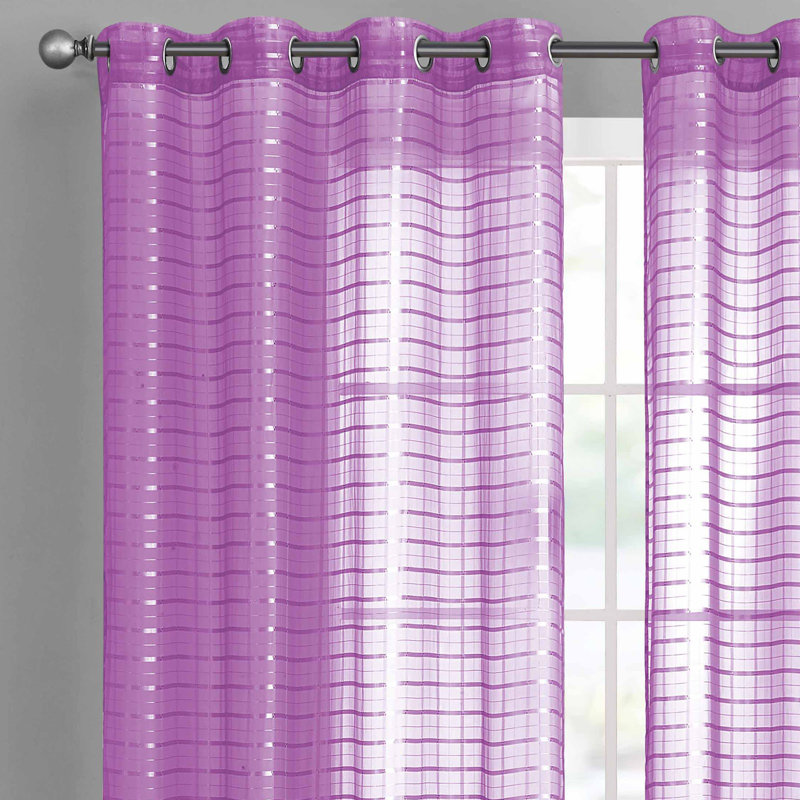 Rideau en polyester Bolich, Mauve
