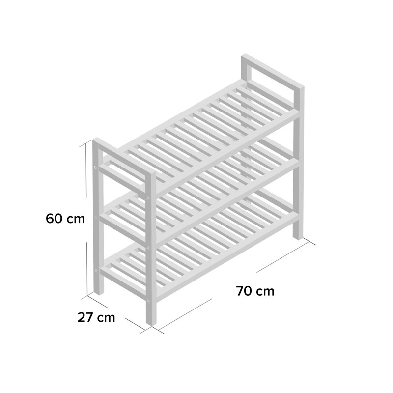 Farris 9 Pair Stackable Shoe Rack