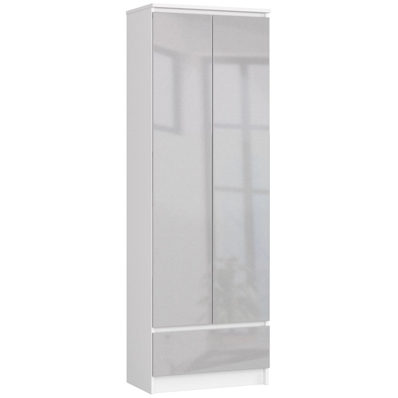 Alexsandria 180 cm H x 60 cm W Standard Bookcase, Metallic Gloss