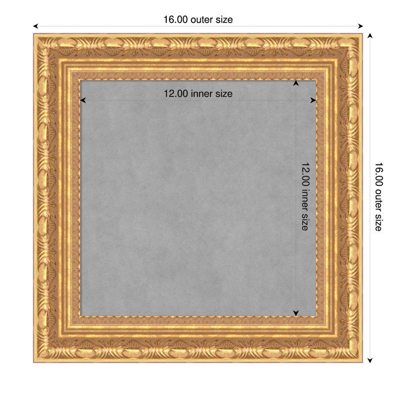 Tableau d'organisation magnétique Versailles avec cadre doré, H 16 po x l 16 po
