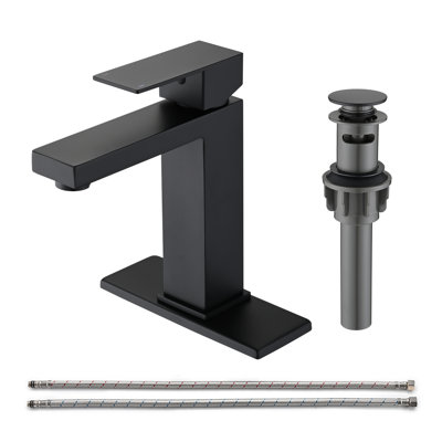 Single-Hole Single-handle Bathroom Faucet with Drain Assembly
