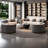 Business Reception Sofa Set in Sober Grey