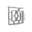 134cm H x 134cm W Geometric Bookcase-398684305