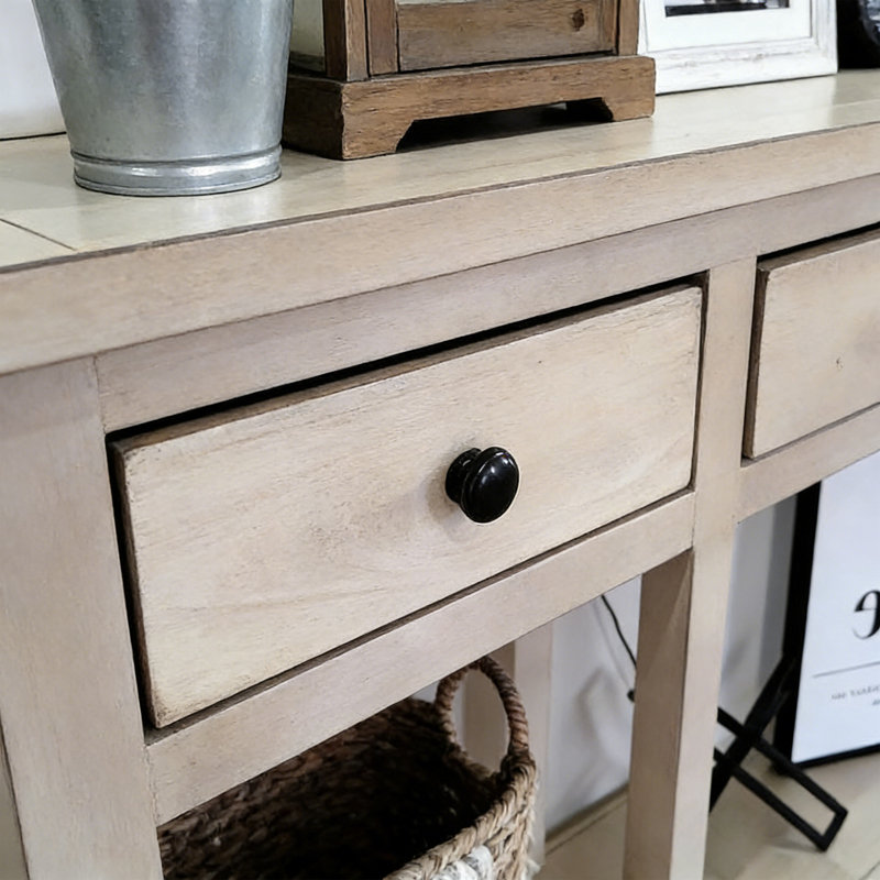Console en bois de bouleau rustique
