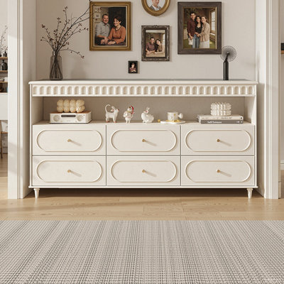 Simple light luxury cream style sideboard