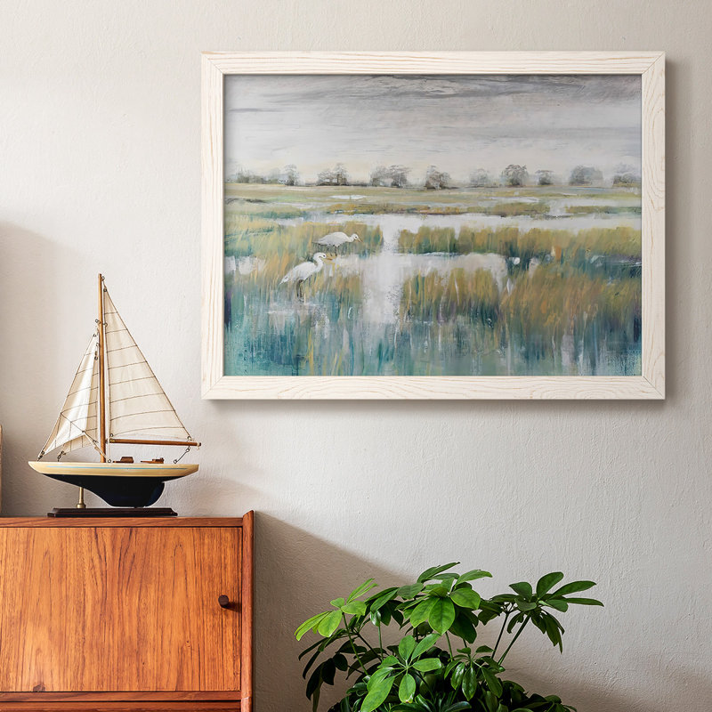 Marshland View V, reproduction d'art sur toile, Blanc, H 26 po x l 38 po
