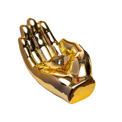 Semiramis Plus Gold Hand Tray Decoration - 7.5" long